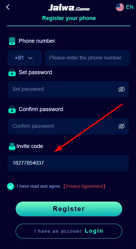 Jalwa Game Invite Code